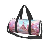 Travel Duffel Bag Foldable Weekender Travel Bag Sweet Land Sports Tote Gym Bag Large Capacity Weekender Overnight Bag Lightweight Carry On Luggage Bag for Men Women, Black, One Size
