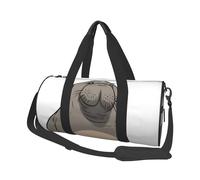 Travel Duffel Bag Foldable Weekender Travel Bag Walrus Sports Tote Gym Bag Large Capacity Weekender Overnight Bag Lightweight Carry On Luggage Bag for Men Women, Black, One Size
