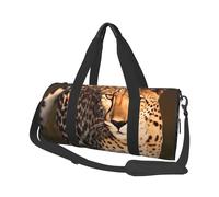 Travel Duffel Bag Foldable Weekender Travel Bag Wild Cheetah Sports Tote Gym Bag Large Capacity Weekender Overnight Bag Lightweight Carry On Luggage Bag for Men Women, Black, One Size