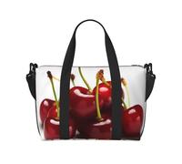 Travel Duffel Bag for Men Gym Bag, Chilean cherries Luggage Bag with Shoulder Strap, Large Gym Tote Bag for Women, Weekender Overnight Bag, Foldable Carry on Bag for Airplane