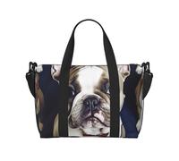 Travel Duffel Bag for Men Gym Bag, Cute french bulldog Luggage Bag with Shoulder Strap, Large Gym Tote Bag for Women, Weekender Overnight Bag, Foldable Carry on Bag for Airplane
