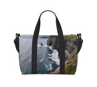 Travel Duffel Bag for Men Gym Bag, Ireland Outdoors County Clare The Cliffs Luggage Bag with Shoulder Strap, Large Gym Tote Bag for Women, Weekender Overnight Bag, Foldable Carry on Bag for Airplane