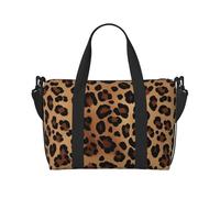 Travel Duffel Bag for Men Gym Bag, Leopard Print Luggage Bag with Shoulder Strap, Large Gym Tote Bag for Women, Weekender Overnight Bag, Foldable Carry on Bag for Airplane