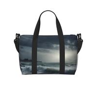 Travel Duffel Bag for Men Gym Bag, Stormy Sea Luggage Bag with Shoulder Strap, Large Gym Tote Bag for Women, Weekender Overnight Bag, Foldable Carry on Bag for Airplane