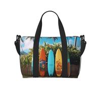 Travel Duffel Bag for Men Gym Bag, Surf's up Surfboard Luggage Bag with Shoulder Strap, Large Gym Tote Bag for Women, Weekender Overnight Bag, Foldable Carry on Bag for Airplane