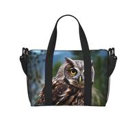 Travel Duffel Bag for Men Gym Bag, Wild Owl Birds Luggage Bag with Shoulder Strap, Large Gym Tote Bag for Women, Weekender Overnight Bag, Foldable Carry on Bag for Airplane