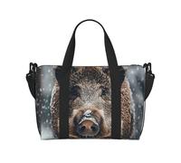 Travel Duffel Bag for Women, Large Shoulder Weekender Overnight Bag, Sport Gym Bag for Men, Carry On Tote Bags, Wild Boar Luggage Bag for Travel Essentials