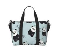 Travel Duffel Bag for Women, Large Shoulder Weekender Overnight Bag, Sport Gym Bag for Men, Carry On Tote Bags, Cartoon Panda Bear Luggage Bag for Travel Essentials