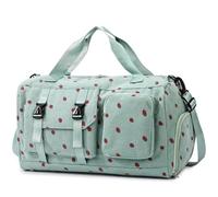 Travel Duffel Bag for Women, Large Weekender with Shoe Compartment & Wet Pocket, Foldable Overnight Gym Sports Bag, Cute Travel Bag with Luggage Sleeve (Green)