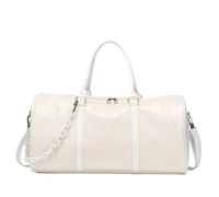 Travel Duffel Bag Large Capacity Vintage Duffel Bag with Adjustable Shoulder Strap, Stylish Gym, Weekend and Travel(White)