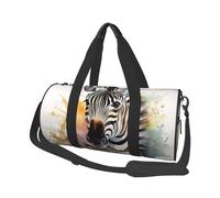 Travel Duffel Bag Lightweight Carry On Weekender Overnight Bags A Owl Sports Tote Gym Backpack with Adjustable Strap Hospital Bags Foldable Luggage Bag for Women Men, Cute Zebra Watercolor, One Size
