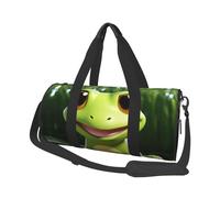 Travel Duffel Bag Lightweight Carry On Weekender Overnight Bags A Owl Sports Tote Gym Backpack with Adjustable Strap Hospital Bags Foldable Luggage Bag for Women Men, Cute Frog, One Size