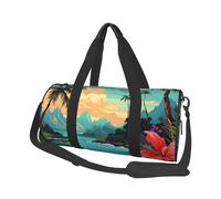 Travel Duffel Bag Lightweight Carry On Weekender Overnight Bags Alpacas in Love in The Mountains Sports Tote Gym Backpack with Adjustable Strap Hospital Bags Foldable Luggage Bag for Women Men, Hello