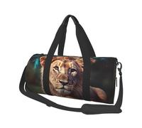 Travel Duffel Bag Lightweight Carry On Weekender Overnight Bags Artistic Butterfly Sports Tote Gym Backpack with Adjustable Strap Hospital Bags Foldable Luggage Bag for Women Men, Art Lion, One Size