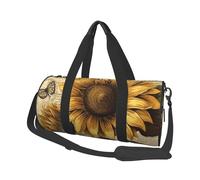 Travel Duffel Bag Lightweight Carry On Weekender Overnight Bags Beautiful flower Sports Tote Gym Backpack with Adjustable Strap Hospital Bags Foldable Luggage Bag for Women Men, Retro Sunflower, One