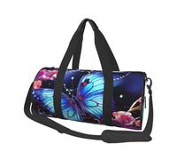 Travel Duffel Bag Lightweight Carry On Weekender Overnight Bags Black White Butterfly Sports Tote Gym Backpack with Adjustable Strap Hospital Bags Foldable Luggage Bag for Women Men, Beauty Butterfly