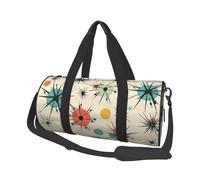 Travel Duffel Bag Lightweight Carry On Weekender Overnight Bags Blue Sailboat Sports Tote Gym Backpack with Adjustable Strap Hospital Bags Foldable Luggage Bag for Women Men, Atomic Stars Retro