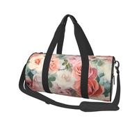Travel Duffel Bag Lightweight Carry On Weekender Overnight Bags Butterfly on Daisy Flower Sports Tote Gym Backpack with Adjustable Strap Hospital Bags Foldable Luggage Bag for Women Men, Soft Color