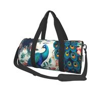 Travel Duffel Bag Lightweight Carry On Weekender Overnight Bags Cartoon dog bone Sports Tote Gym Backpack with Adjustable Strap Hospital Bags Foldable Luggage Bag for Women Men, Beautiful Peacock