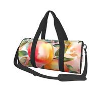 Travel Duffel Bag Lightweight Carry On Weekender Overnight Bags Cool Drum Set Sports Tote Gym Backpack with Adjustable Strap Hospital Bags Foldable Luggage Bag for Women Men, Colorful Peach Watercolor
