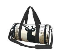 Travel Duffel Bag Lightweight Carry On Weekender Overnight Bags Dont tread on me Sports Tote Gym Backpack with Adjustable Strap Hospital Bags Foldable Luggage Bag for Women Men, Deer Silhouette, One