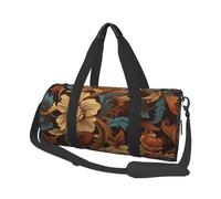 Travel Duffel Bag Lightweight Carry On Weekender Overnight Bags Eiffel Tower with Red Umbrella Sports Tote Gym Backpack with Adjustable Strap Hospital Bags Foldable Luggage Bag for Women Men, Set Of