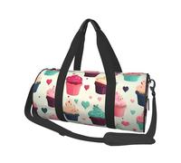 Travel Duffel Bag Lightweight Carry On Weekender Overnight Bags Elegant Peacock Sports Tote Gym Backpack with Adjustable Strap Hospital Bags Foldable Luggage Bag for Women Men, Cupcake Candy Hearts