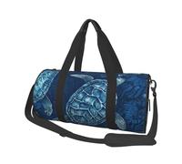 Travel Duffel Bag Lightweight Carry On Weekender Overnight Bags Elegant Peacock Sports Tote Gym Backpack with Adjustable Strap Hospital Bags Foldable Luggage Bag for Women Men, Sea Turtle-Blue, One