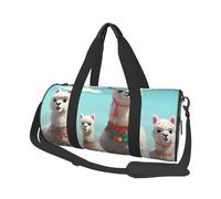 Travel Duffel Bag Lightweight Carry On Weekender Overnight Bags Fish Japanese Carp Sports Tote Gym Backpack with Adjustable Strap Hospital Bags Foldable Luggage Bag for Women Men, Cute Llama, One Size