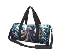 Travel Duffel Bag Lightweight Carry On Weekender Overnight Bags Fish Japanese Carp Sports Tote Gym Backpack with Adjustable Strap Hospital Bags Foldable Luggage Bag for Women Men, Cool Octopus, One