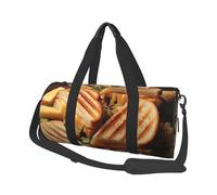 Travel Duffel Bag Lightweight Carry On Weekender Overnight Bags Green christmas tree Sports Tote Gym Backpack with Adjustable Strap Hospital Bags Foldable Luggage Bag for Women Men, Cheese Sandwiches