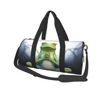 Travel Duffel Bag Lightweight Carry On Weekender Overnight Bags Hello Glasses Flamingo Sports Tote Gym Backpack with Adjustable Strap Hospital Bags Foldable Luggage Bag for Women Men, Funny Yoga Frog