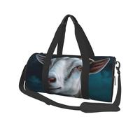 Travel Duffel Bag Lightweight Carry On Weekender Overnight Bags Hello Glasses Flamingo Sports Tote Gym Backpack with Adjustable Strap Hospital Bags Foldable Luggage Bag for Women Men, Goat, One Size