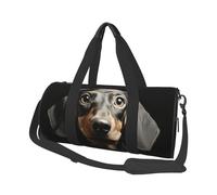 Travel Duffel Bag Lightweight Carry On Weekender Overnight Bags Red Flame Sports Tote Gym Backpack with Adjustable Strap Hospital Bags Foldable Luggage Bag for Women Men, Pad Dachshund, One Size