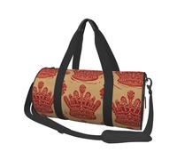 Travel Duffel Bag Lightweight Carry On Weekender Overnight Bags Red rose Sports Tote Gym Backpack with Adjustable Strap Hospital Bags Foldable Luggage Bag for Women Men, Red Crown, One Size