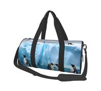 Travel Duffel Bag Lightweight Carry On Weekender Overnight Bags Red rose Sports Tote Gym Backpack with Adjustable Strap Hospital Bags Foldable Luggage Bag for Women Men, Penguins On The Iceberg, One