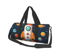 Travel Duffel Bag Lightweight Carry On Weekender Overnight Bags Squirrel Just Laying Sports Tote Gym Backpack with Adjustable Strap Hospital Bags Foldable Luggage Bag for Women Men, Rocket Clipart