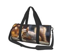 Travel Duffel Bag Lightweight Carry On Weekender Overnight Bags Squirrel Just Laying Sports Tote Gym Backpack with Adjustable Strap Hospital Bags Foldable Luggage Bag for Women Men, Squirrel Just