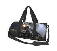 Travel Duffel Bag Lightweight Carry On Weekender Overnight Bags Zebra Sports Tote Gym Backpack with Adjustable Strap Hospital Bags Foldable Luggage Bag for Women Men, Steam Train, One Size