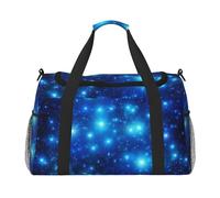 Travel Duffel Bag Lightweight Waterproof Carry On Tote Bag Foldable Weekender Overnight Bags Blue Shining Stars Sport Gym Bag For Women Men, Black, One Size