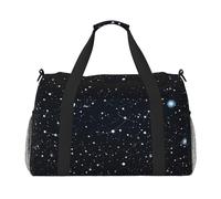 Travel Duffel Bag Lightweight Waterproof Carry On Tote Bag Foldable Weekender Overnight Bags Constellations And Stars Pattern Sport Gym Bag For Women Men, Black, One Size