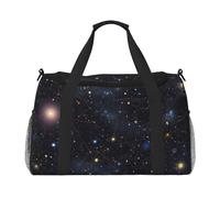 Travel Duffel Bag Lightweight Waterproof Carry On Tote Bag Foldable Weekender Overnight Bags Constellation Star Clusters Galaxies Sport Gym Bag For Women Men, Black, One Size