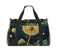 Travel Duffel Bag Lightweight Waterproof Carry On Tote Bag Foldable Weekender Overnight Bags Dandelions At Night Sport Gym Bag For Women Men, Black, One Size
