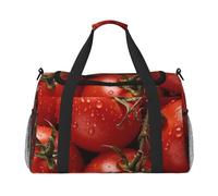 Travel Duffel Bag Lightweight Waterproof Carry On Tote Bag Foldable Weekender Overnight Bags Ripe Red Tomatoes Sport Gym Bag For Women Men, Black, One Size