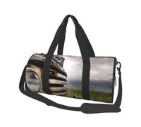 Travel Duffel Bag,Old Truck Print Foldable Sports Gym Bag for Gym Weekend Trips Weekend