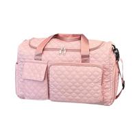 Travel Duffel Bag - Overnight Backpack with Widened Shoulder Strap | Sports Gym Bags | Lightweight Waterproof Carry On Luggage Case with Wet and Dry Separation for Towels, Clothes, Pink, Refer to