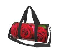 Travel Duffel Bag,Rose on Old Wooden Board Print Foldable Sports Gym Bag for Gym Weekend Trips Weekend