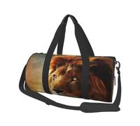 Travel Duffel Bag,SciFi Lion Print Foldable Sports Gym Bag for Gym Weekend Trips Weekend