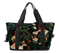 Travel Duffel Bag Shamrocks Gnome, Expandable Weekend Overnight Bag, Waterproof Sport Gym Tote Hospital Bags