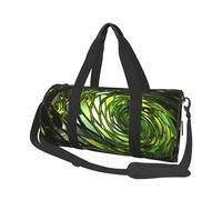 Travel Duffel Bag Sports Gym Bag With Shoes Compartment,Lightweight Overnight Weekender Bag Abstract Green Snake Yoga Gym Sports Bag For Men Women